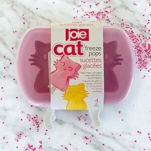 NEW Pink Joie Cat Freeze Pops Popsicle Silicone Tray Frozen Treat Cats Kitchen